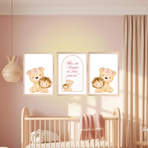 Adesivo de parede a Leoa e seu filhote